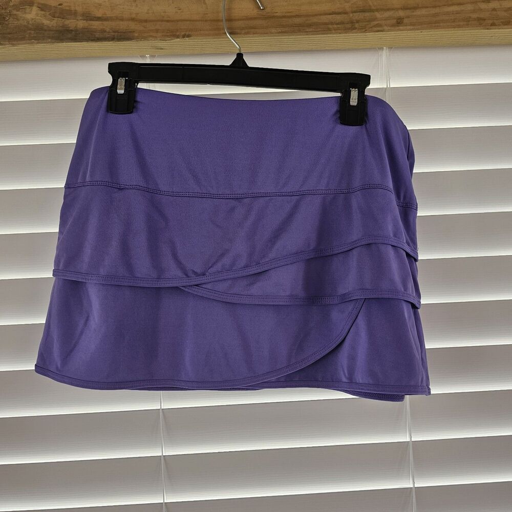 Lucky In Love Purple Tiered Layered Tennis Skort Women's Size Large(12) Athletic